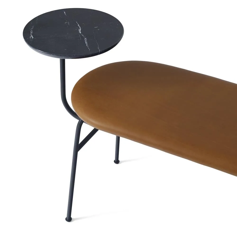 Afteroom bankje, zwart-cognac Audo Copenhagen