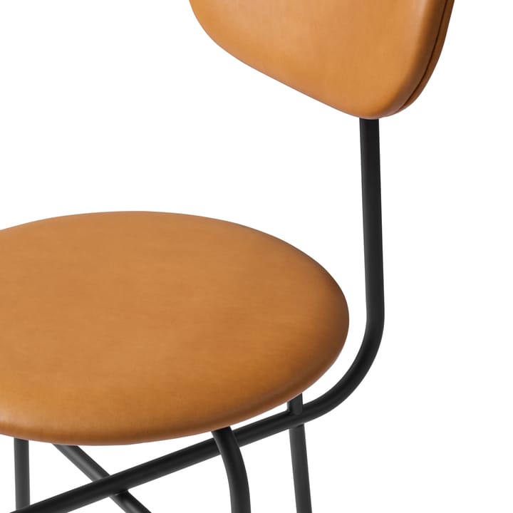 Afteroom eetstoel zwarte poten leren bekleding, Dakar 0250 Audo Copenhagen