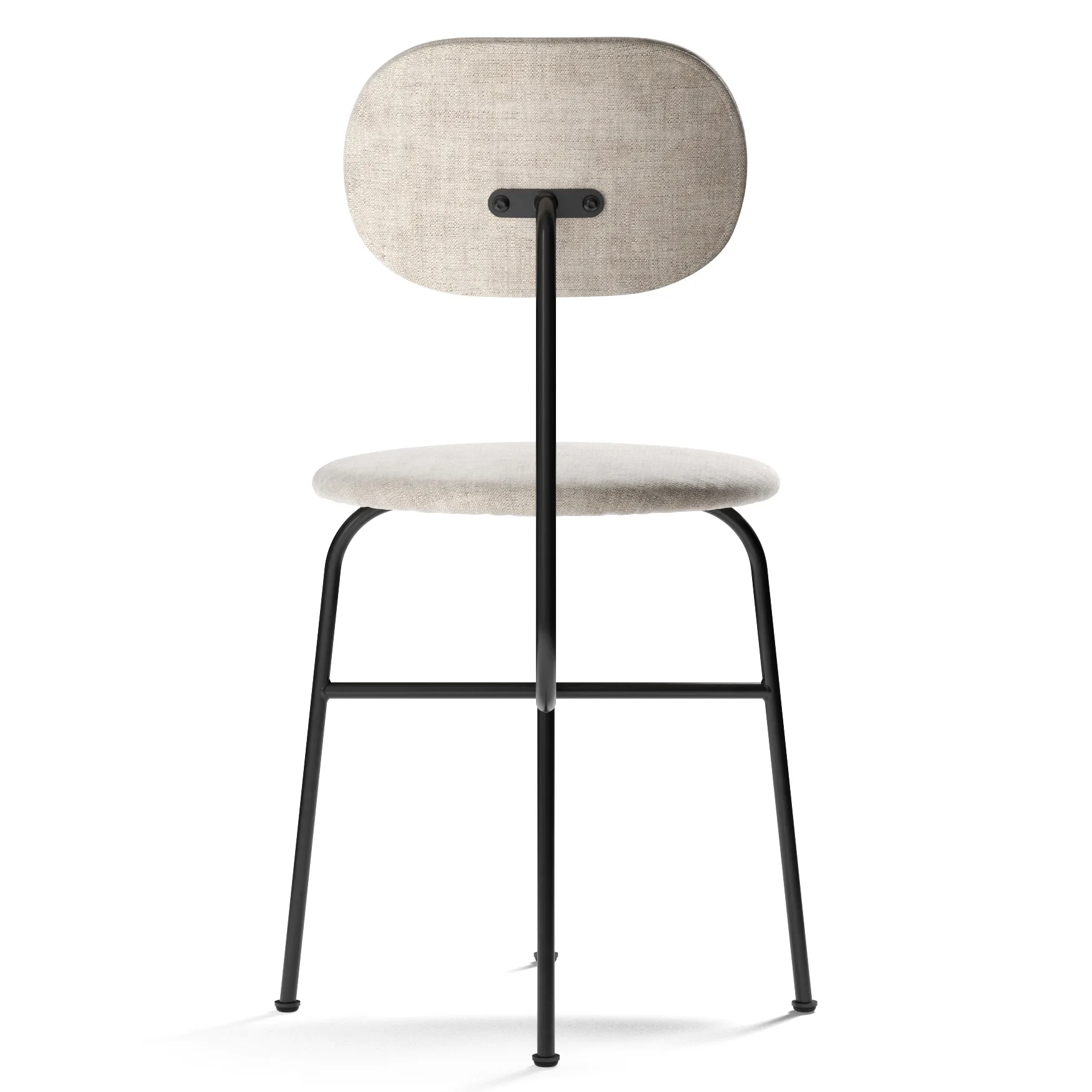 Afteroom eetstoel zwarte poten textiel bekleding, Maple 222 Audo Copenhagen