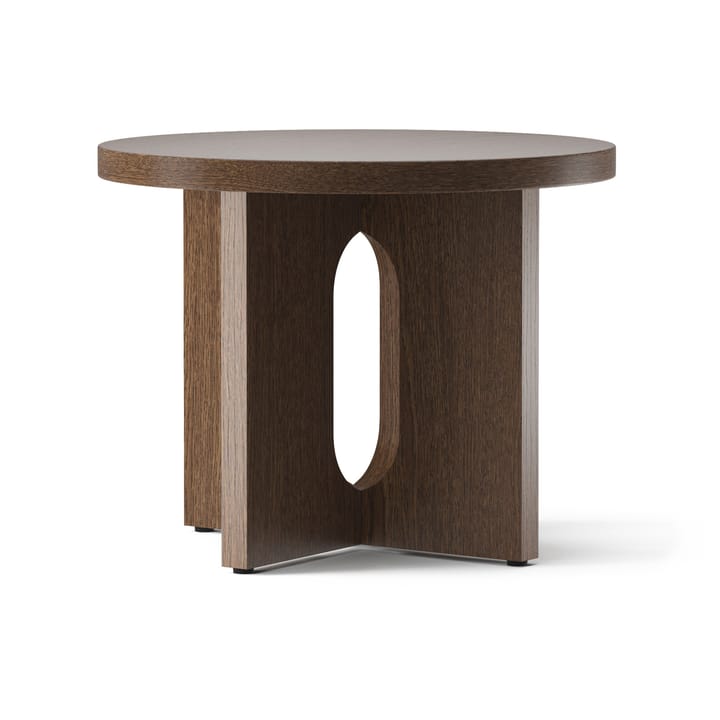 Androgyne bijzettafel Ø50 cm donkergebeitst eiken, Donkergebeitst eiken-tafelblad Audo Copenhagen