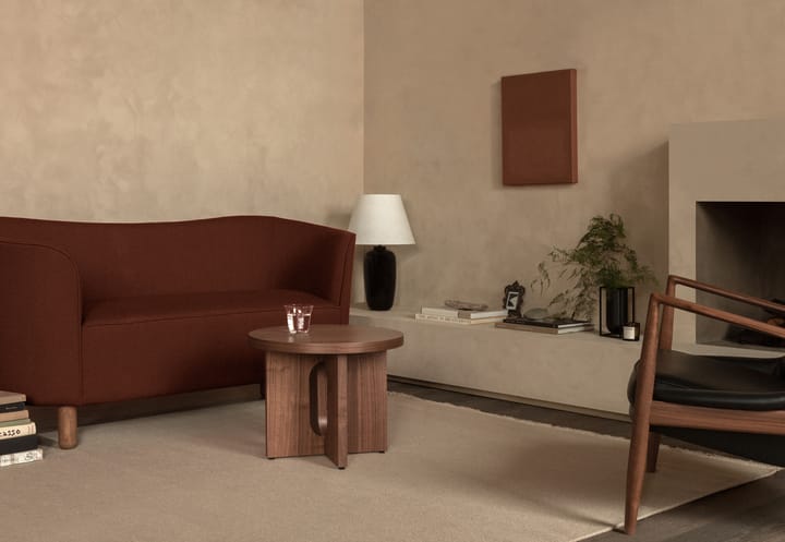 Androgyne bijzettafel Ø50 cm donkergebeitst eiken, Donkergebeitst eiken-tafelblad Audo Copenhagen