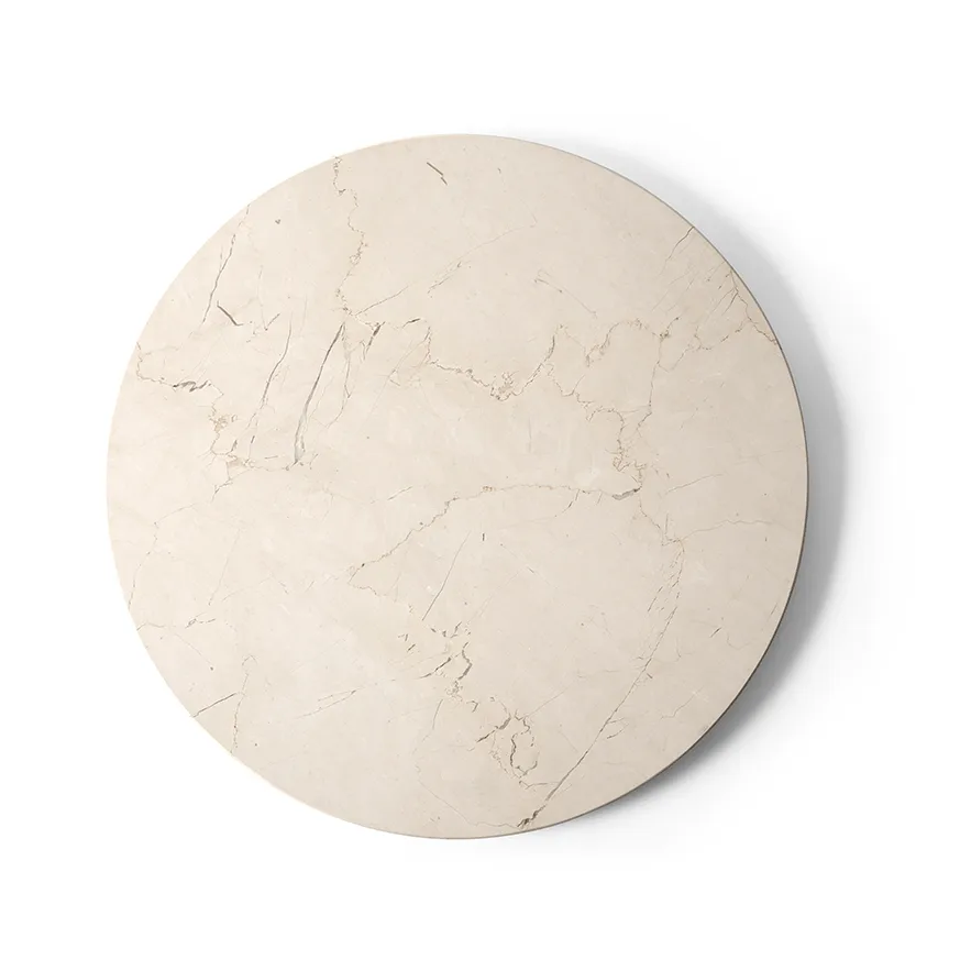 Androgyne Bijzettafel, Calacatta Viola marmer-ivory staal, Ø42 cm Audo Copenhagen