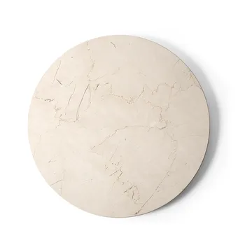 Androgyne Bijzettafel - Calacatta Viola marmer-ivory staal, Ø42 cm - Audo Copenhagen