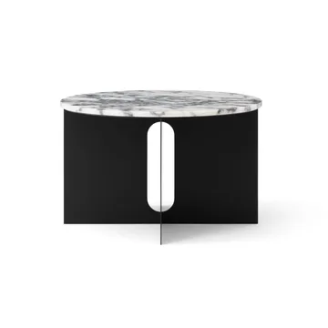 Androgyne Bijzettafel - Calacatta Viola marmer-zwart staal, Ø65 cm - Audo Copenhagen