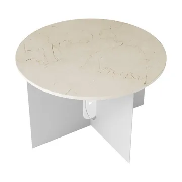 Androgyne Bijzettafel - Crystal Rose marmer-geborsteld staal, Ø65 cm - Audo Copenhagen