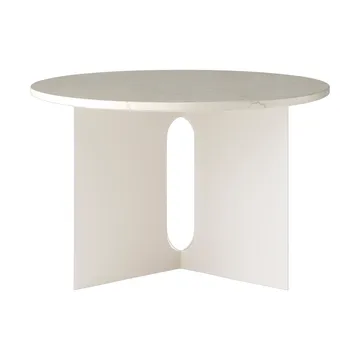 Androgyne Bijzettafel - Crystal Rose marmer-ivory staal, Ø65 cm - Audo Copenhagen
