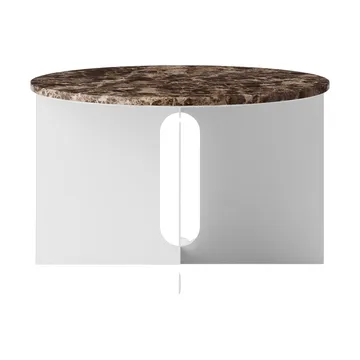 Androgyne Bijzettafel - Emperador marmer-geborsteld staal, Ø65 cm - Audo Copenhagen