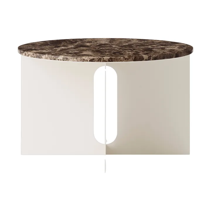 Androgyne Bijzettafel - Emperador marmer-ivory staal, Ø65 cm - Audo Copenhagen
