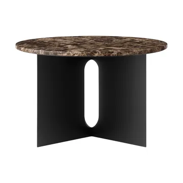 Androgyne Bijzettafel - Emperador marmer-zwart staal, Ø65 cm - Audo Copenhagen
