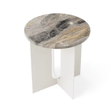 Androgyne Bijzettafel - Grey Galaxy marmer-ivory staal, Ø42 cm - Audo Copenhagen