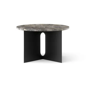 Androgyne Bijzettafel - Grey Galaxy marmer-zwart staal, Ø65 cm - Audo Copenhagen