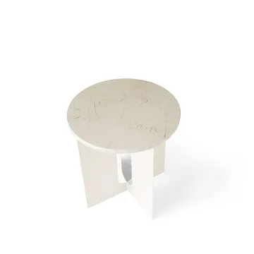 Androgyne Bijzettafel, Marble Crystal Rose-ivory ,Ø42 cm - Audo Copenhagen