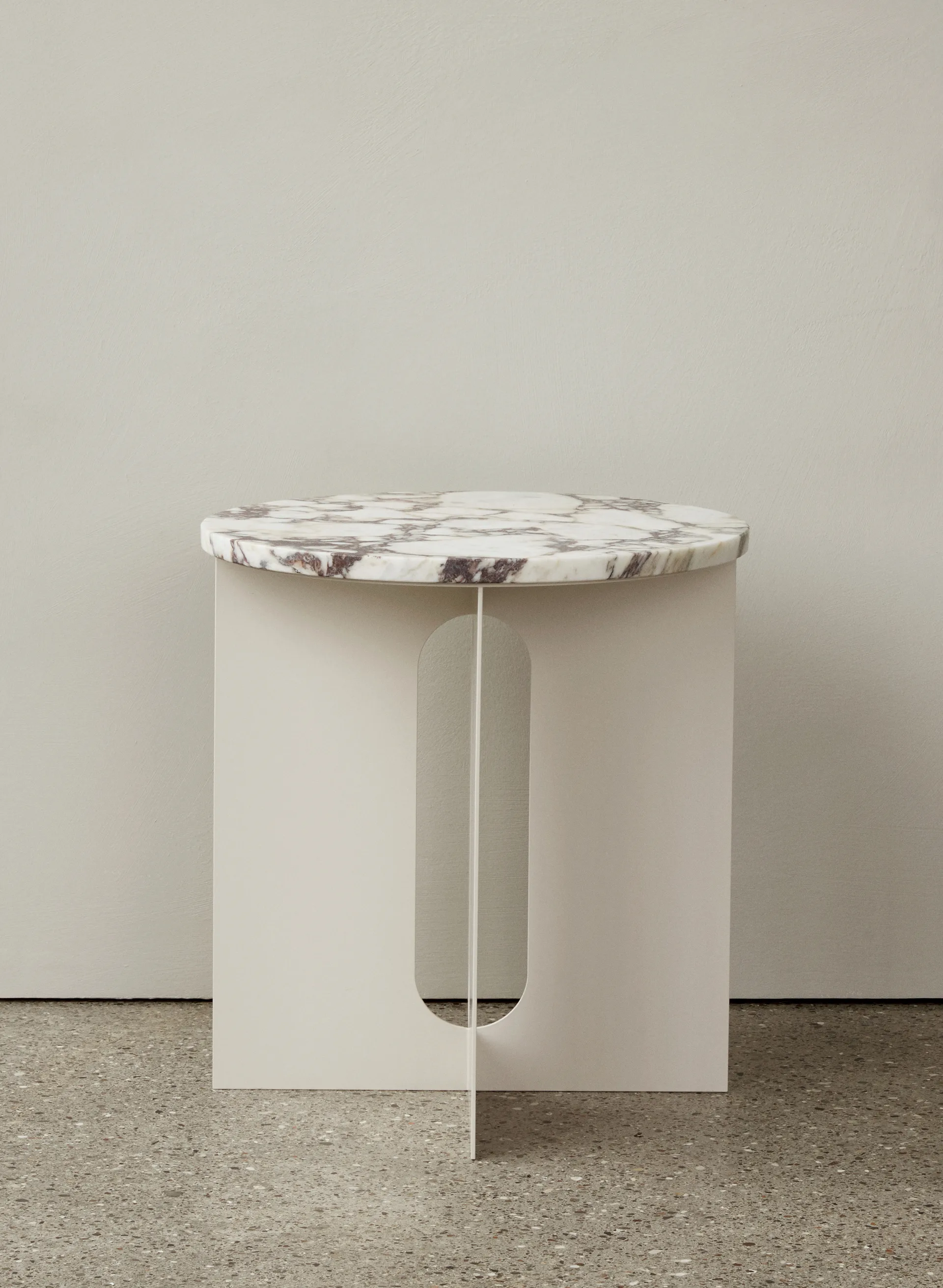 Androgyne tafelblad voor bijzettafel, Calacatta Viola, Ø65 cm Audo Copenhagen