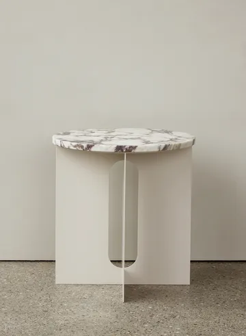 Androgyne tafelblad voor bijzettafel - Calacatta Viola, Ø65 cm - Audo Copenhagen