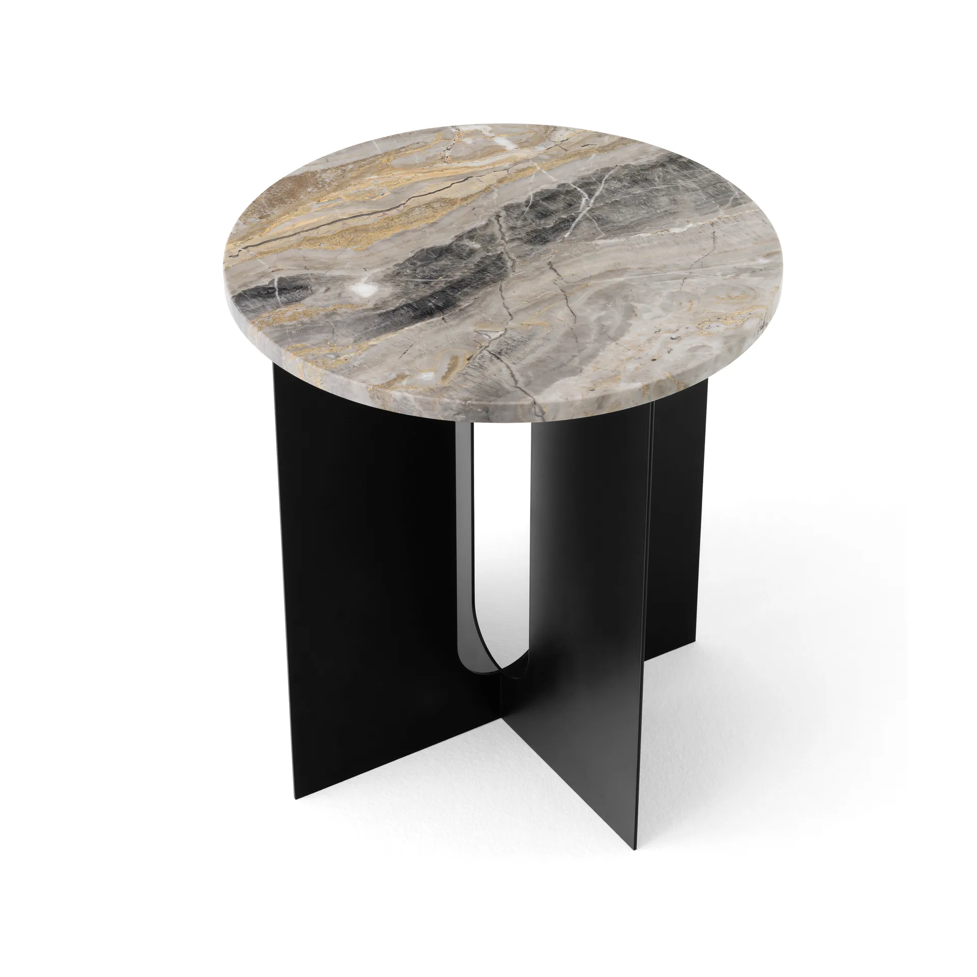 Androgyne tafelblad voor bijzettafel, Grey galaxy, Ø42 cm Audo Copenhagen