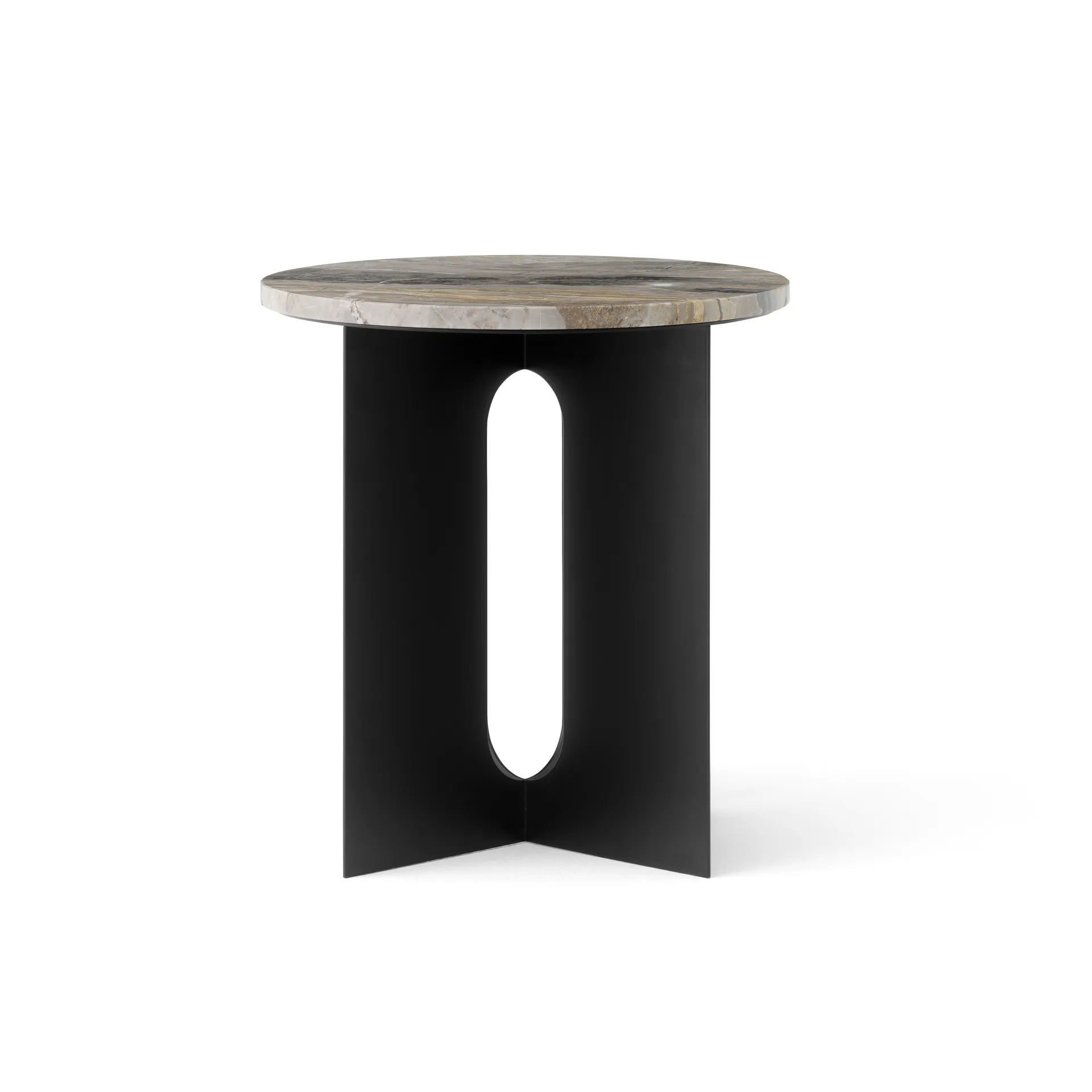 Androgyne tafelblad voor bijzettafel, Grey galaxy, Ø42 cm Audo Copenhagen