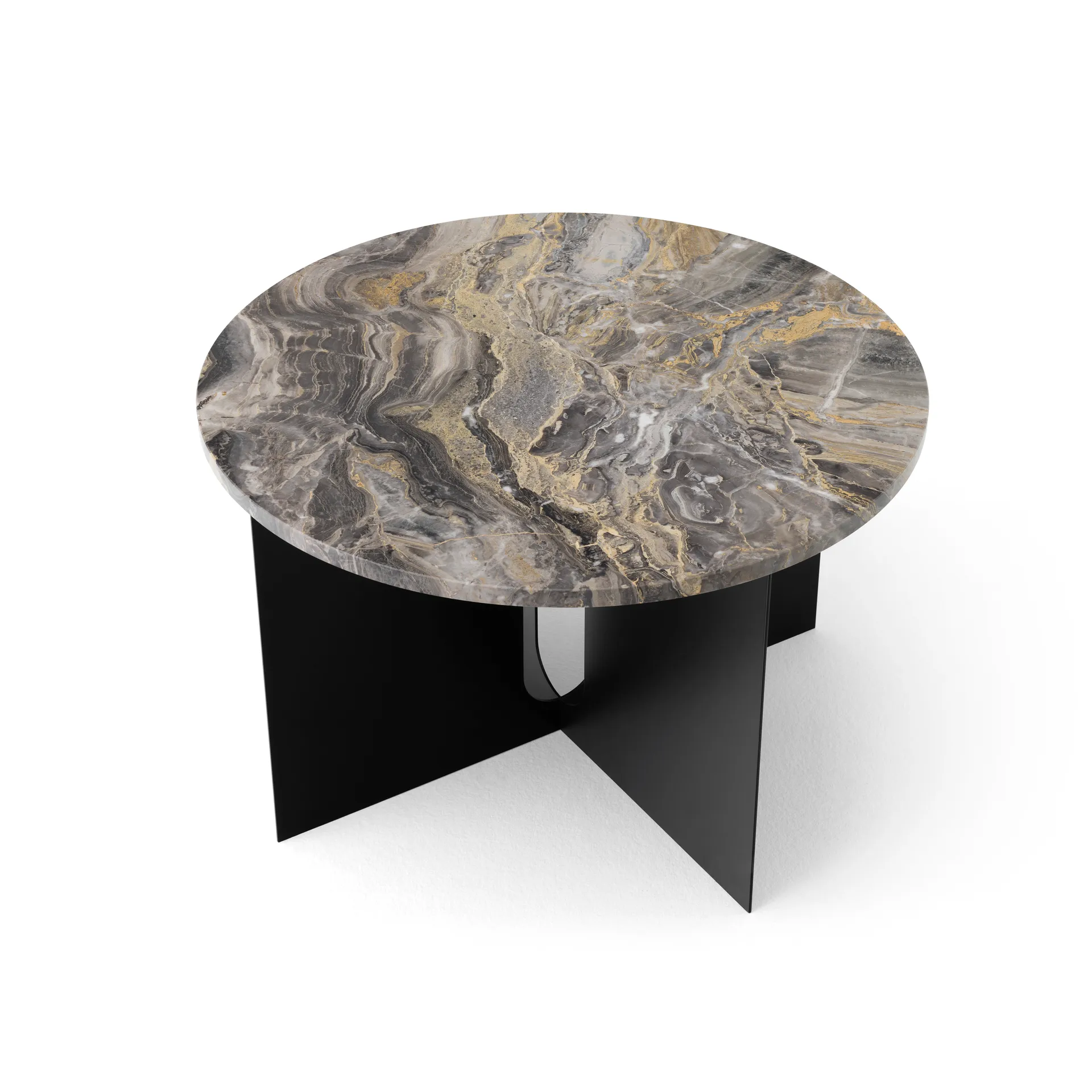Androgyne tafelblad voor bijzettafel, Grey galaxy, Ø65 cm Audo Copenhagen