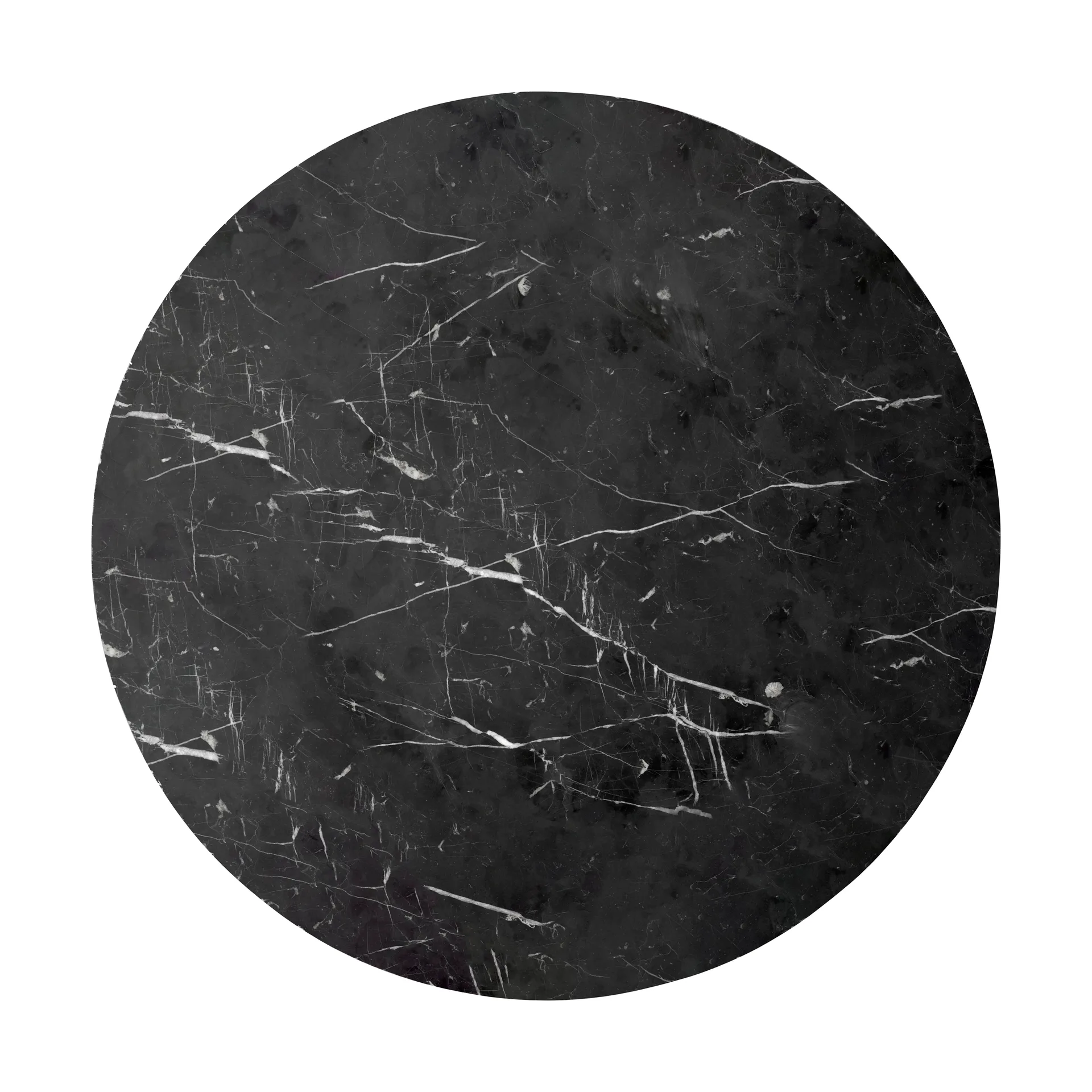 Androgyne tafelblad voor bijzettafel, Nero Marquina, Ø65 cm Audo Copenhagen