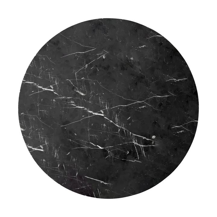 Androgyne tafelblad voor bijzettafel - Nero Marquina, Ø65 cm - Audo Copenhagen