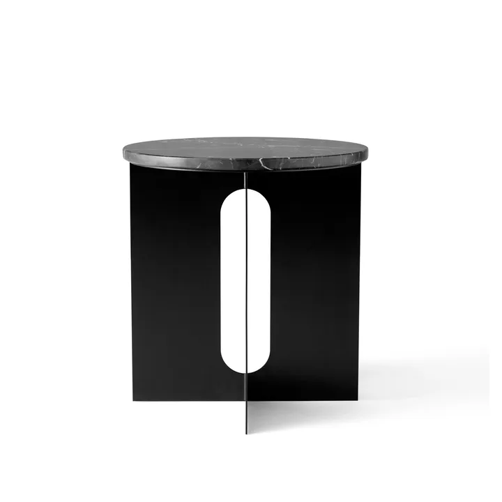 Androgyne tafelblad voor bijzettafel - Zwart, Ø42 cm - Audo Copenhagen