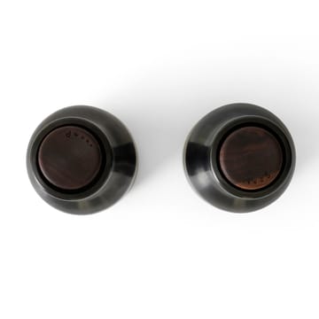 Bottle Grinder kruidenmolen metaal 2-pack - Bronzed brass (deksel van walnoothout) - Audo Copenhagen