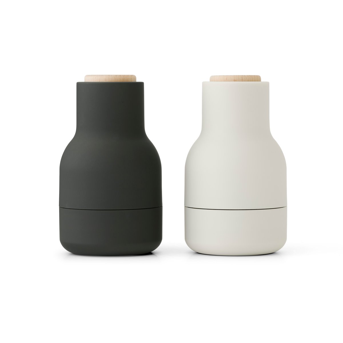 Audo Copenhagen Bottle Grinder kruidenmolen Small 2-pack Ash-carbon-beukenhout