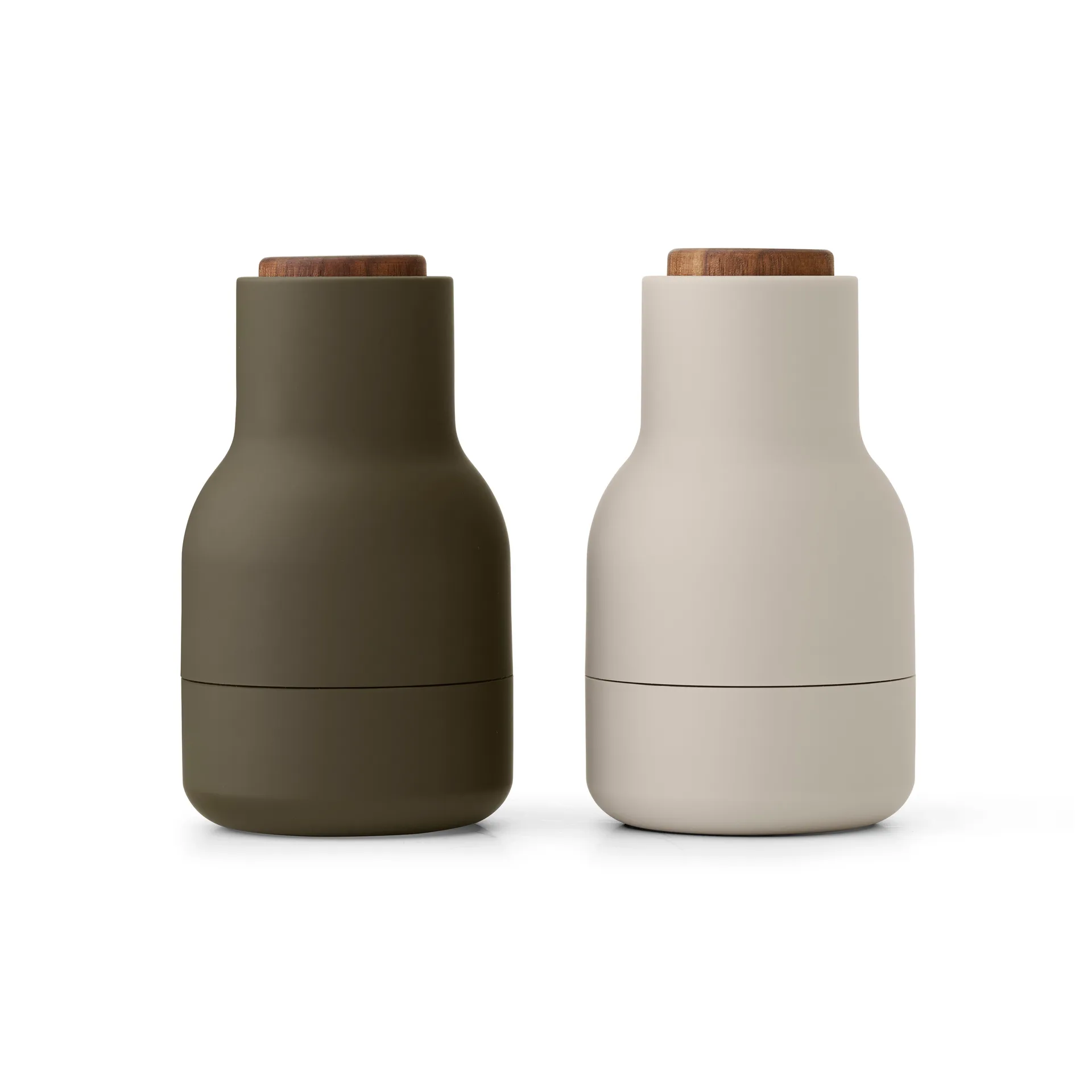 Bottle Grinder kruidenmolen Small 2-pack, Hunting green-beige-walnoothout Audo Copenhagen