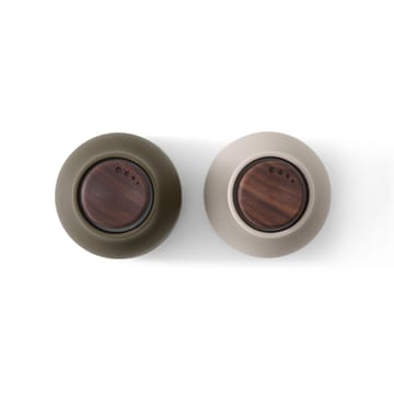 Bottle Grinder kruidenmolen Small 2-pack - Hunting green-beige-walnoothout - Audo Copenhagen