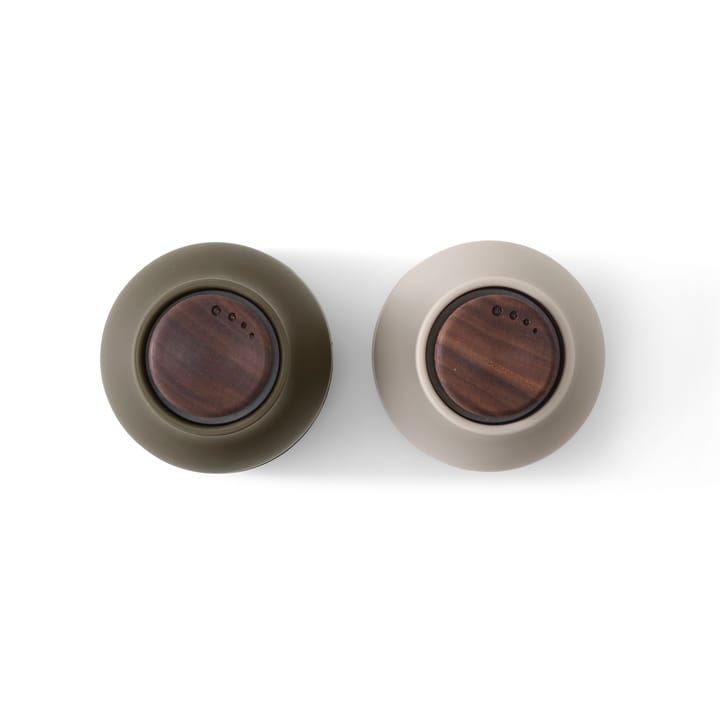 Bottle Grinder kruidenmolen Small 2-pack, Hunting green-beige-walnoothout Audo Copenhagen