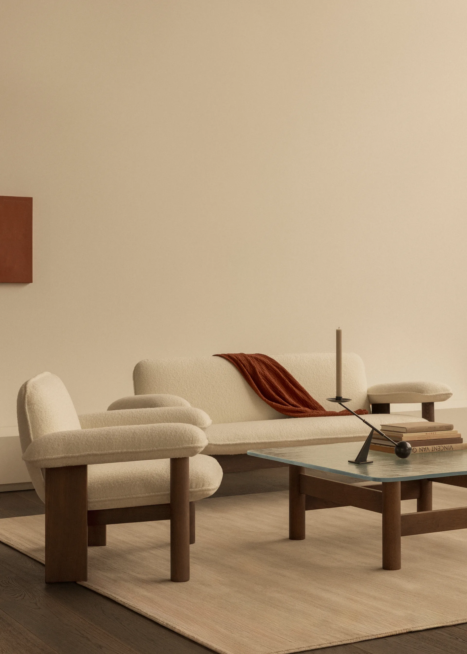 Brasilia fauteuil low back, Walnut-Cabanon Soft FCL7029-04 Audo Copenhagen