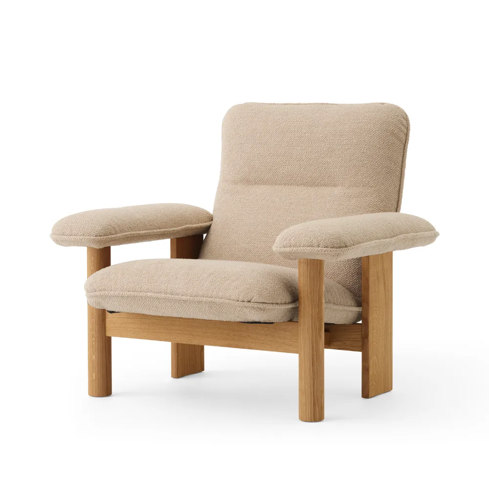 Brasilia fauteuil, Oiled oak-Bouclé 02 beige Audo Copenhagen