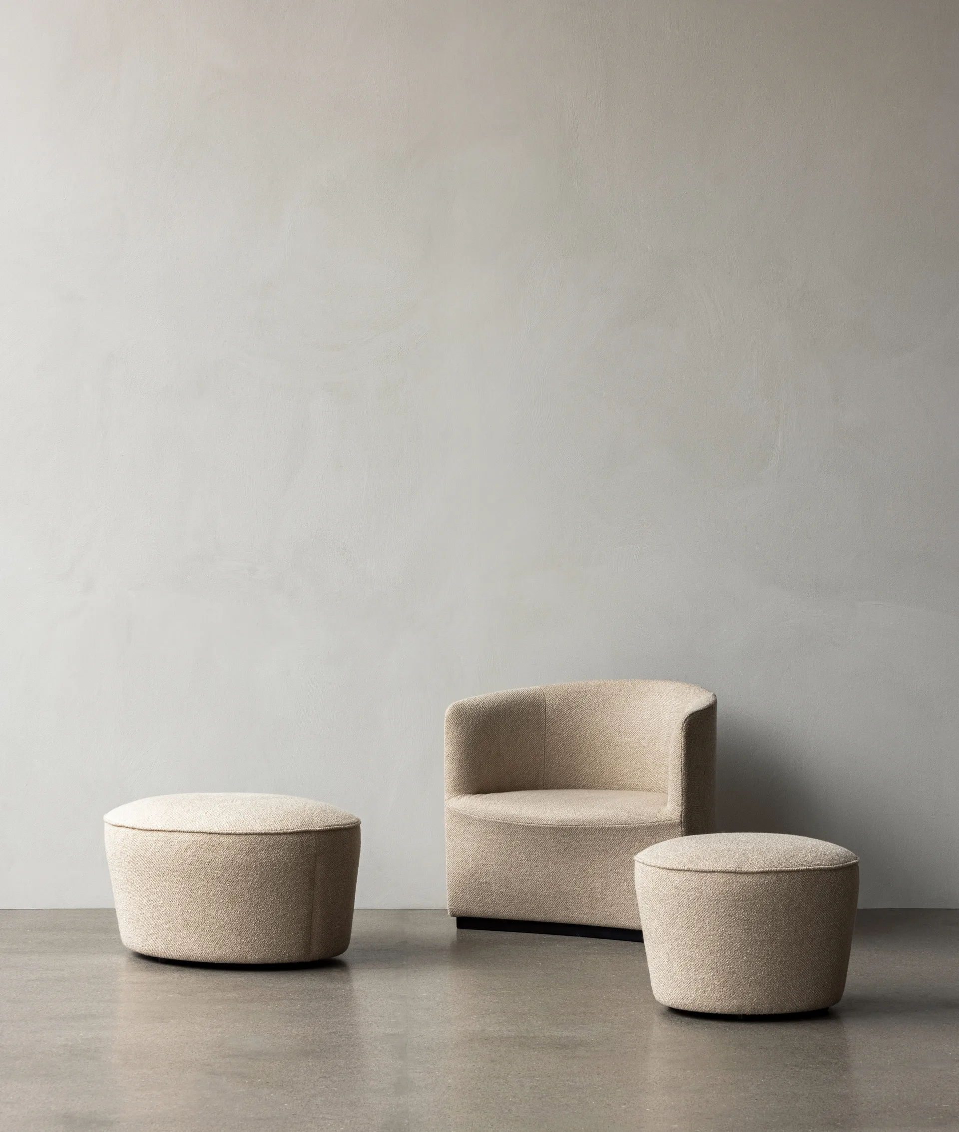 Cairn poef Ø60 cm, Bouclé 02 Audo Copenhagen