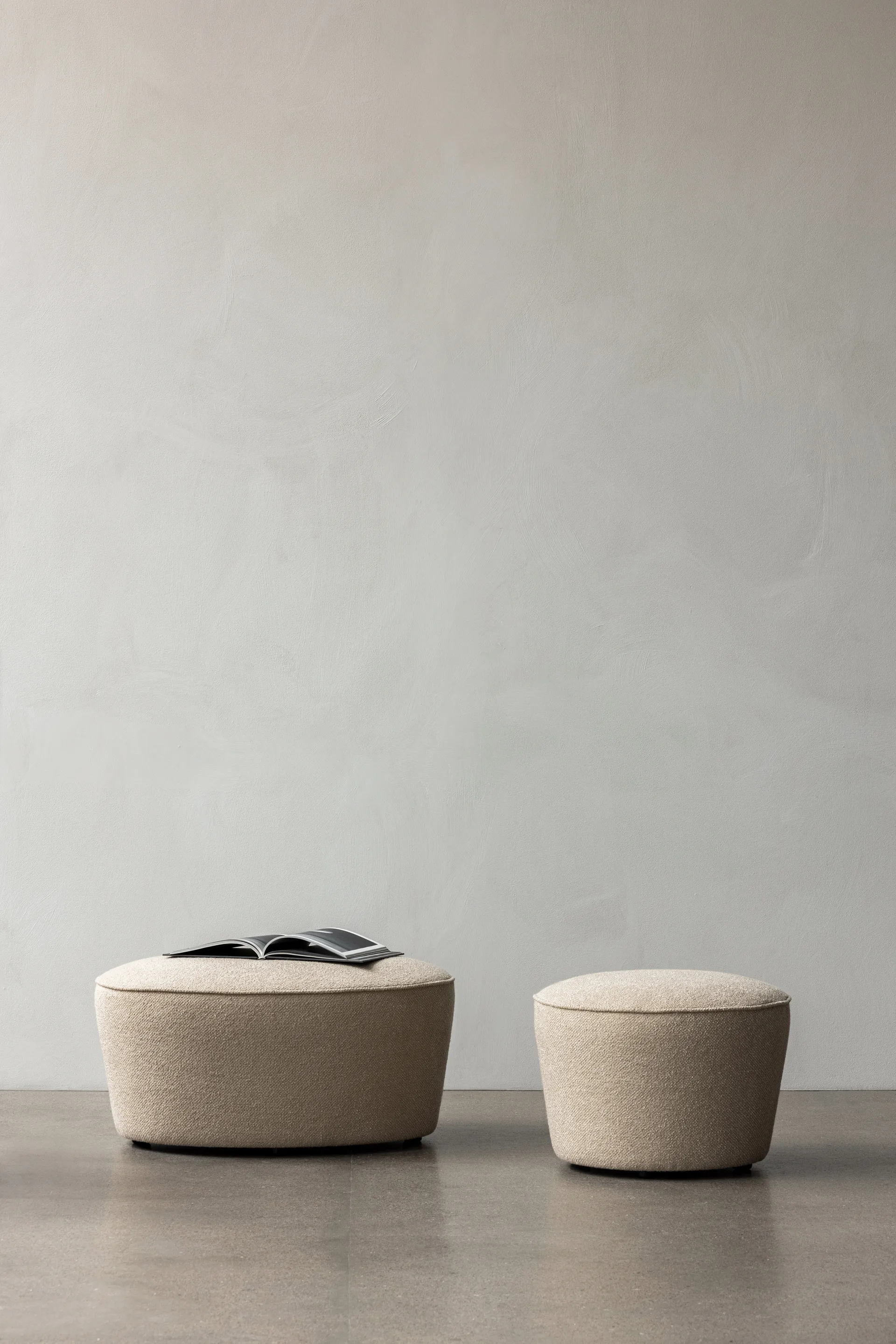 Cairn poef ovaal, Bouclé 02 Audo Copenhagen