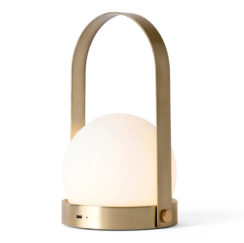 Carrie draagbare tafellamp, geborsteld messing Audo Copenhagen