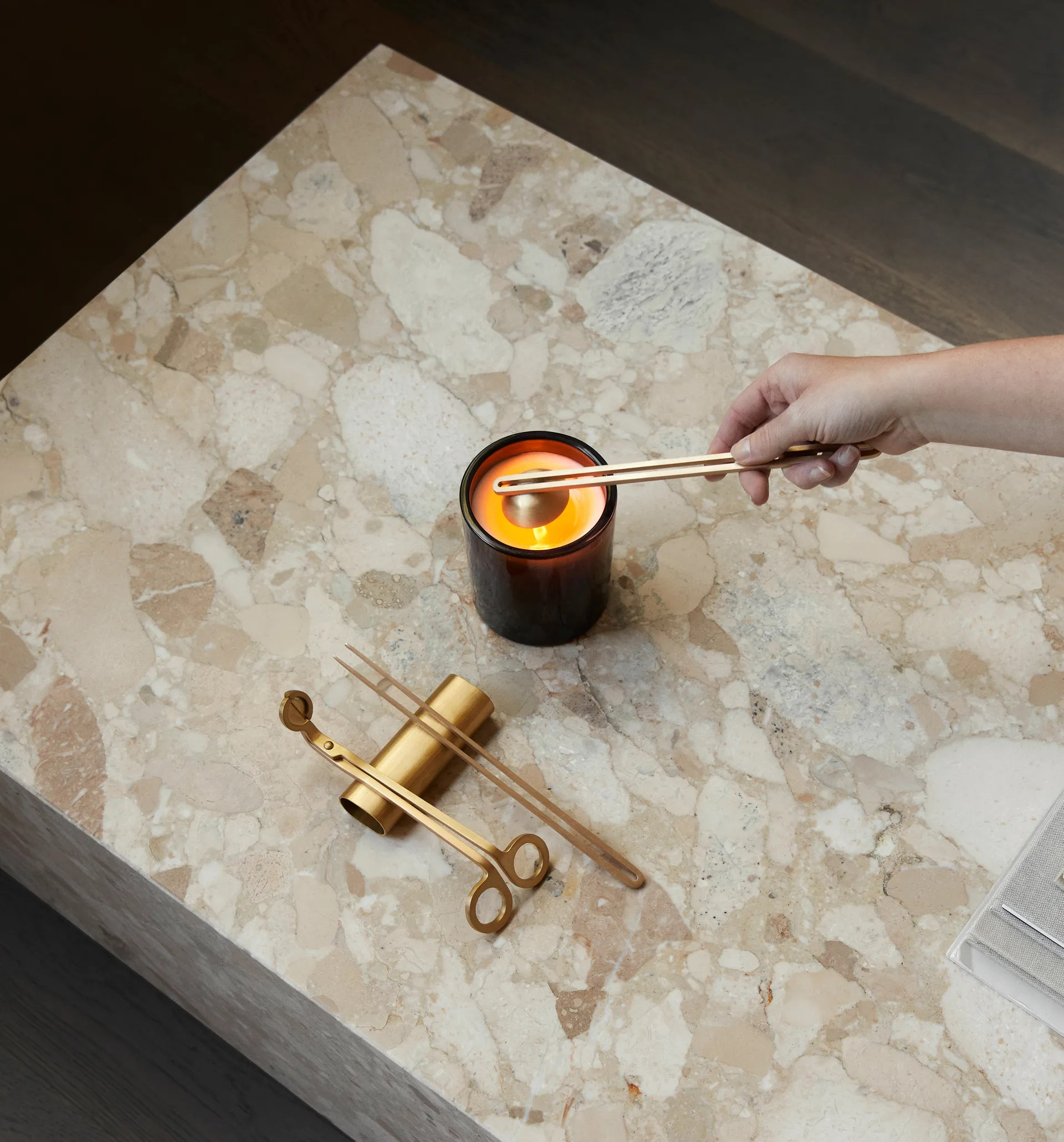 Clip care kit kaarsen 4-delig, Messing Audo Copenhagen