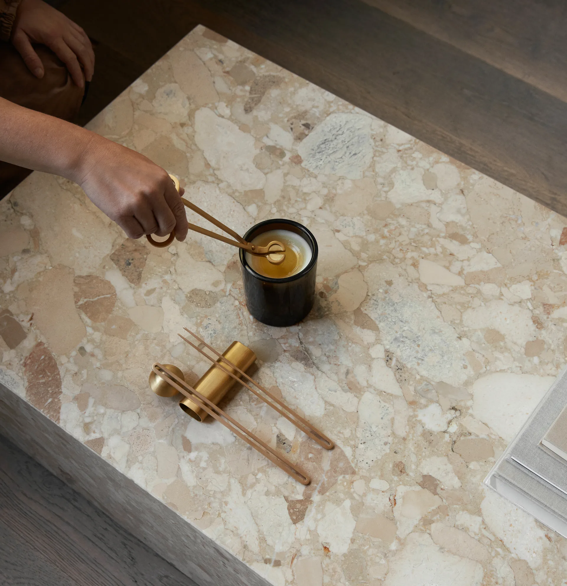 Clip care kit kaarsen 4-delig, Messing Audo Copenhagen