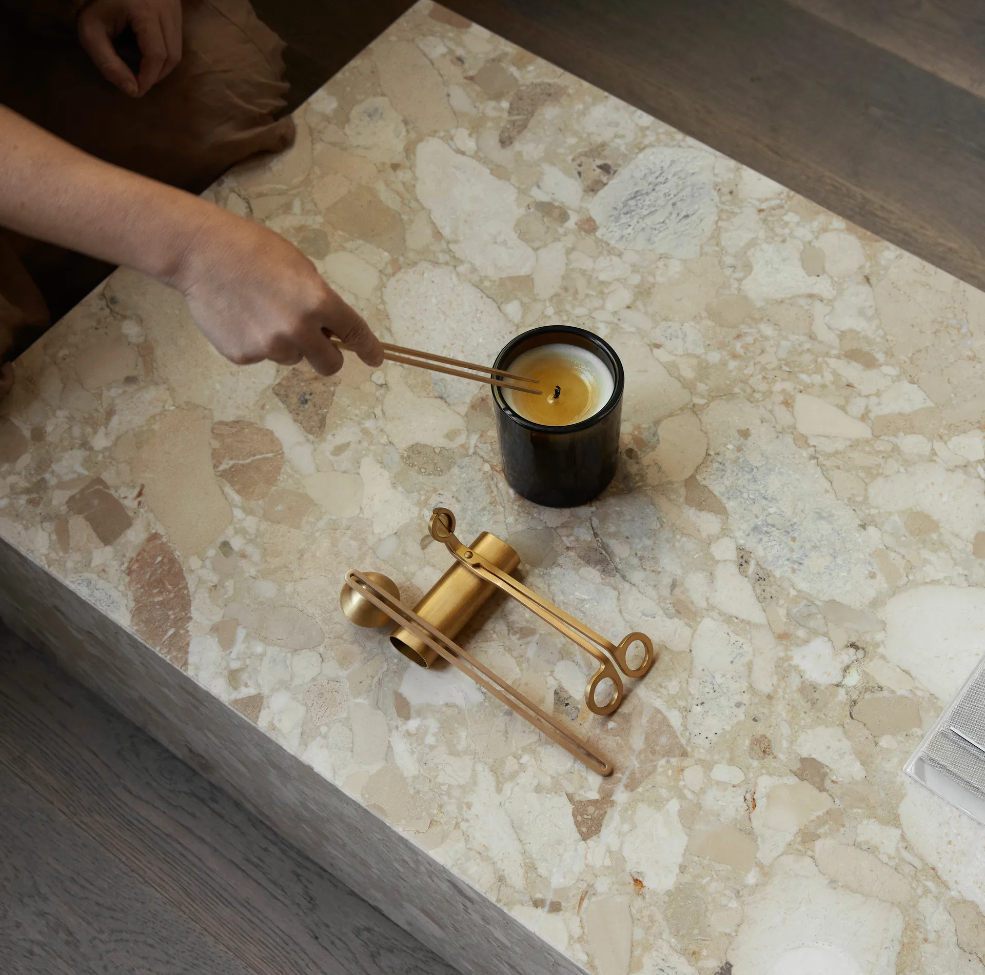 Clip care kit kaarsen 4-delig, Messing Audo Copenhagen