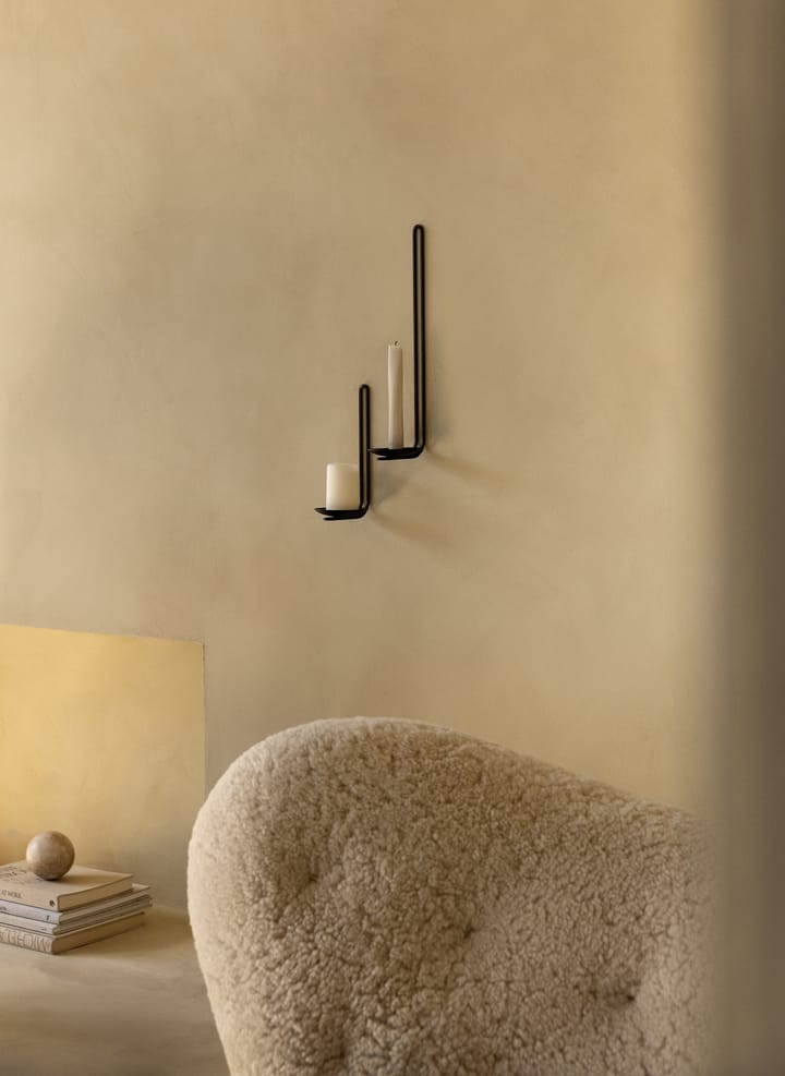 Clip waxinelichtjeshouder wand 20 cm, Zwart Audo Copenhagen