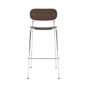 Co Bar Chair barkruk - Donker gebeitst eiken-chroomstaal, 75 cm - Audo Copenhagen