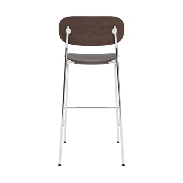Co Bar Chair barkruk - Donker gebeitst eiken-chroomstaal, 75 cm - Audo Copenhagen