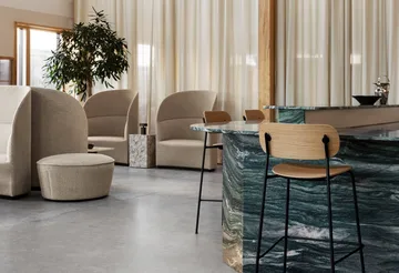 Co Bar Chair barkruk - Donker gebeitst eiken-chroomstaal, 75 cm - Audo Copenhagen