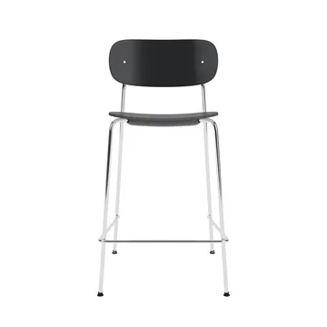 Co Bar Chair barkruk - Zwart eiken-verchroomd staal, 65 cm - Audo Copenhagen