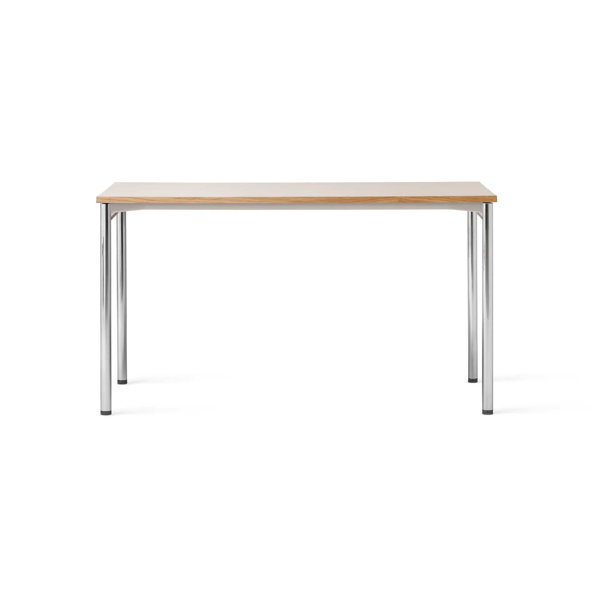 Co Table conferentietafel 140x70cm, Chrome, laminate creme Audo Copenhagen