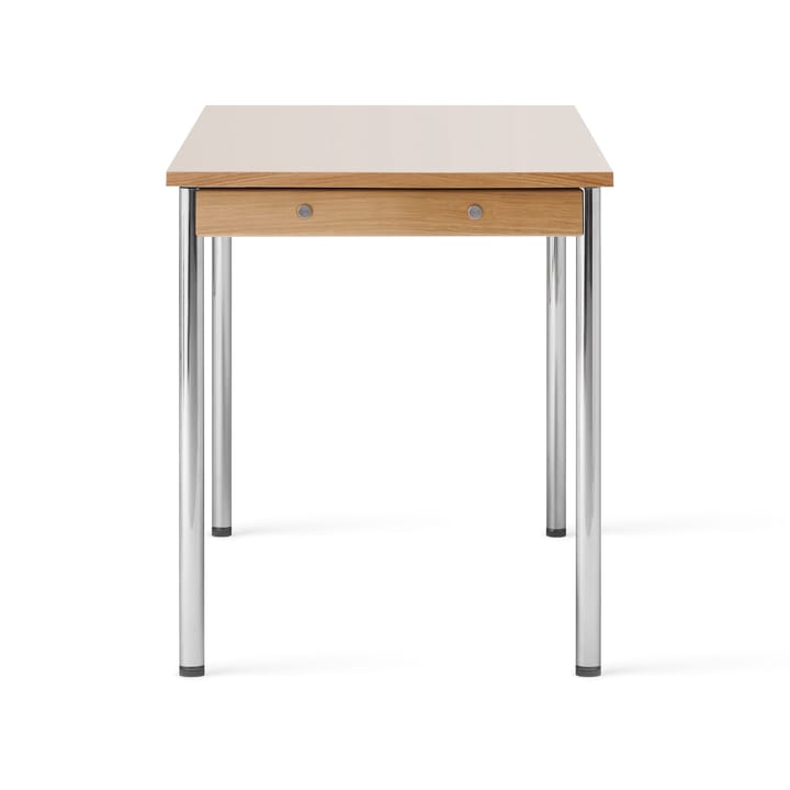 Co Table conferentietafel 140x70cm, Chrome, laminate creme Audo Copenhagen
