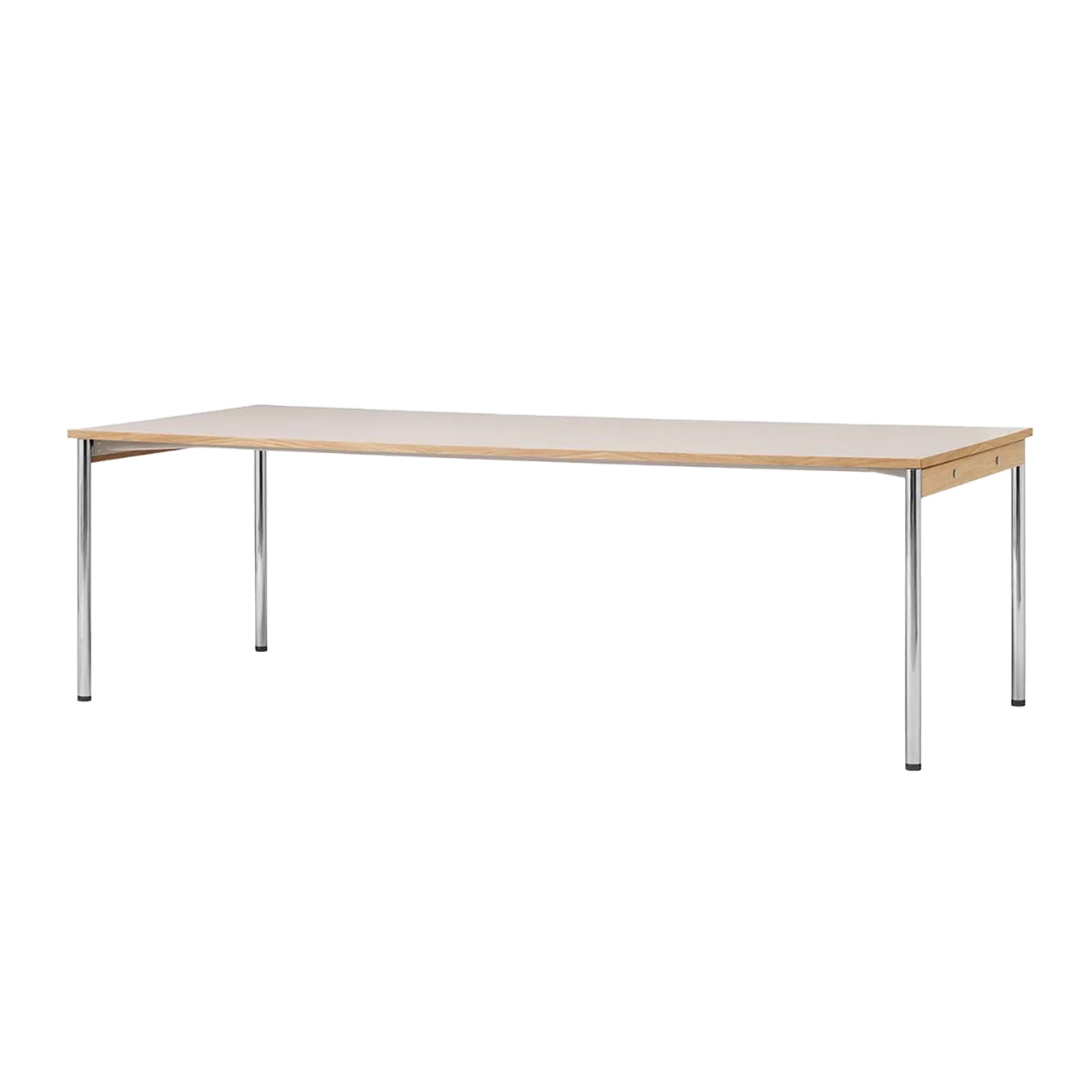 Co Table conferentietafel 240x100cm, Chrome, laminate creme Audo Copenhagen
