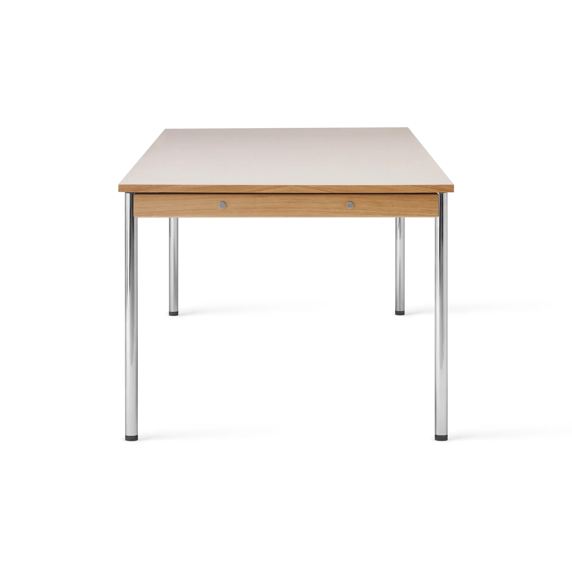 Co Table conferentietafel 240x100cm, Chrome, laminate creme Audo Copenhagen