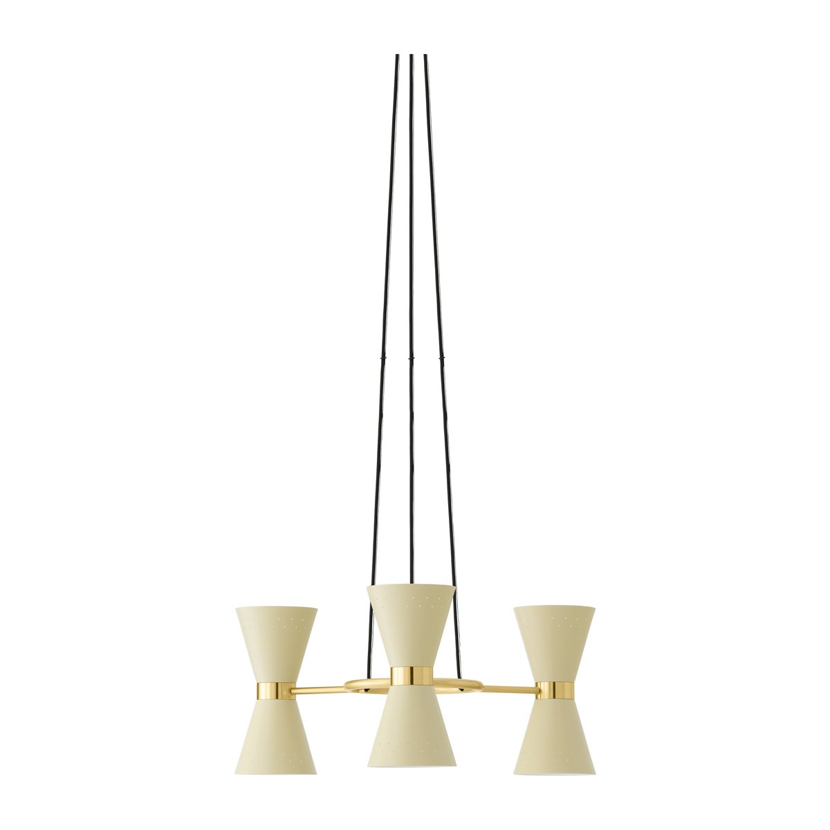 Audo Copenhagen Collector kroonluchter 3 Crème | Scandinavisch Interieur | Hanglampen | Beige