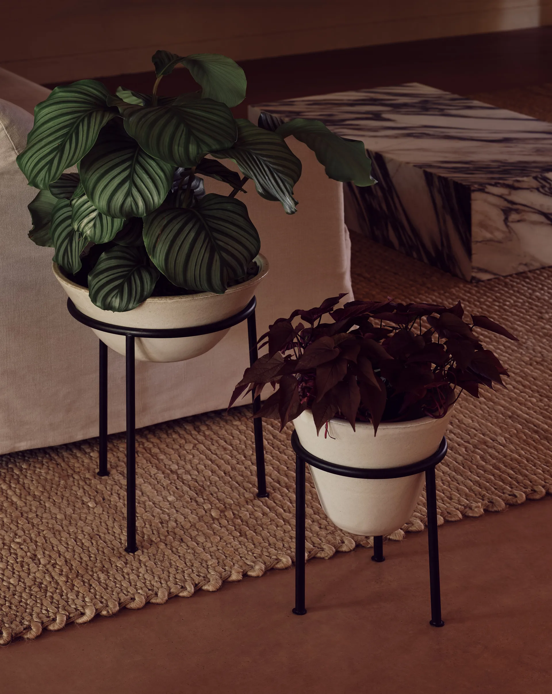 Daiza bloempot met st Ø25x35 cm, Ivory Audo Copenhagen