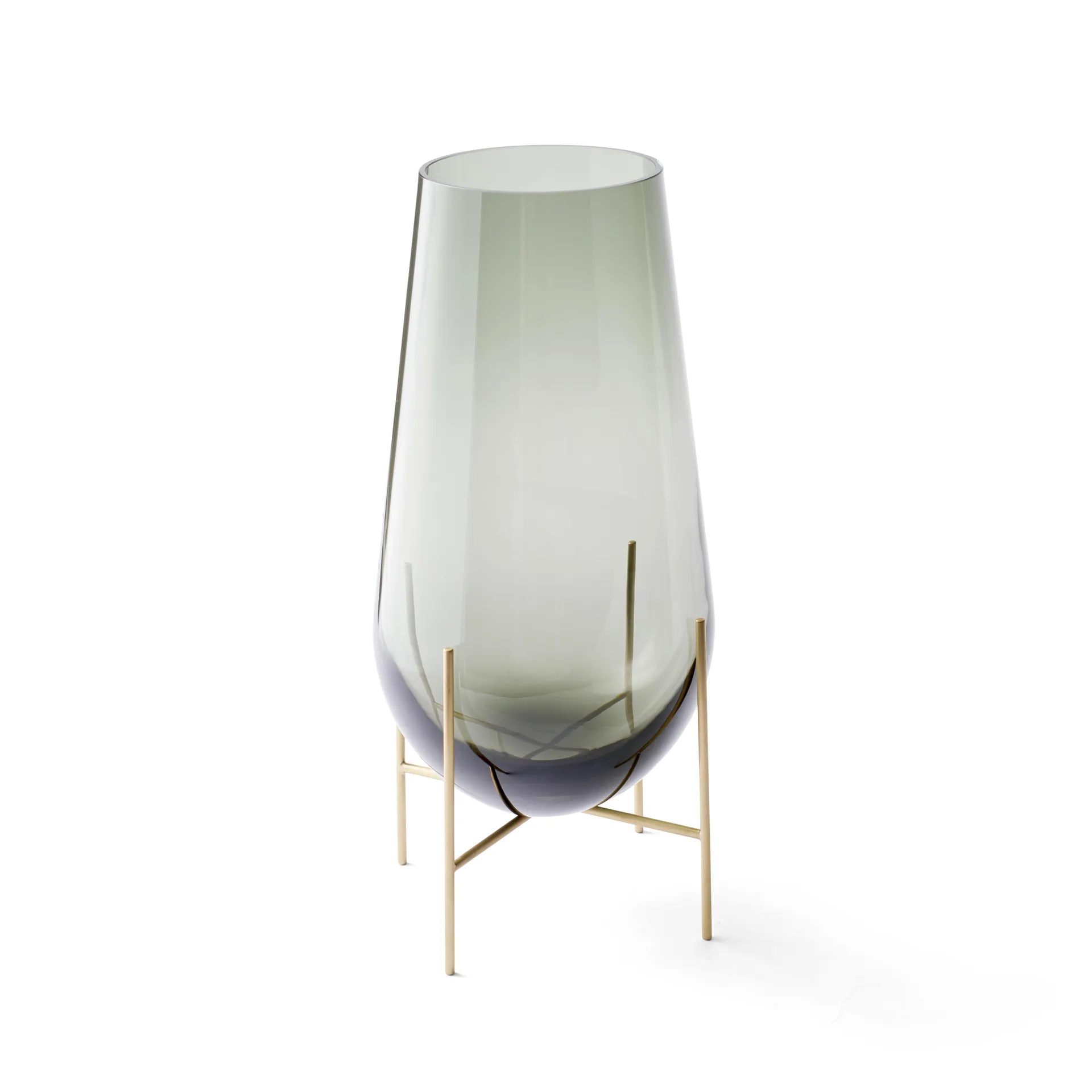 Échasse vaas klein, rookkleurig glas Audo Copenhagen