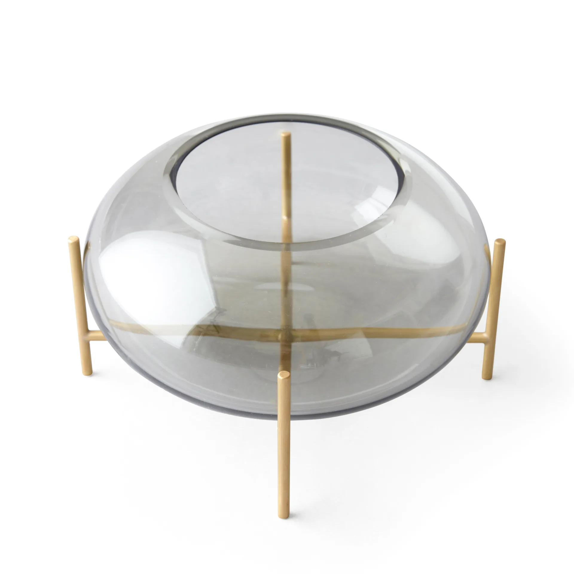 Échasse waxinelichtjeshouder geborsteld messing, Smoke Audo Copenhagen